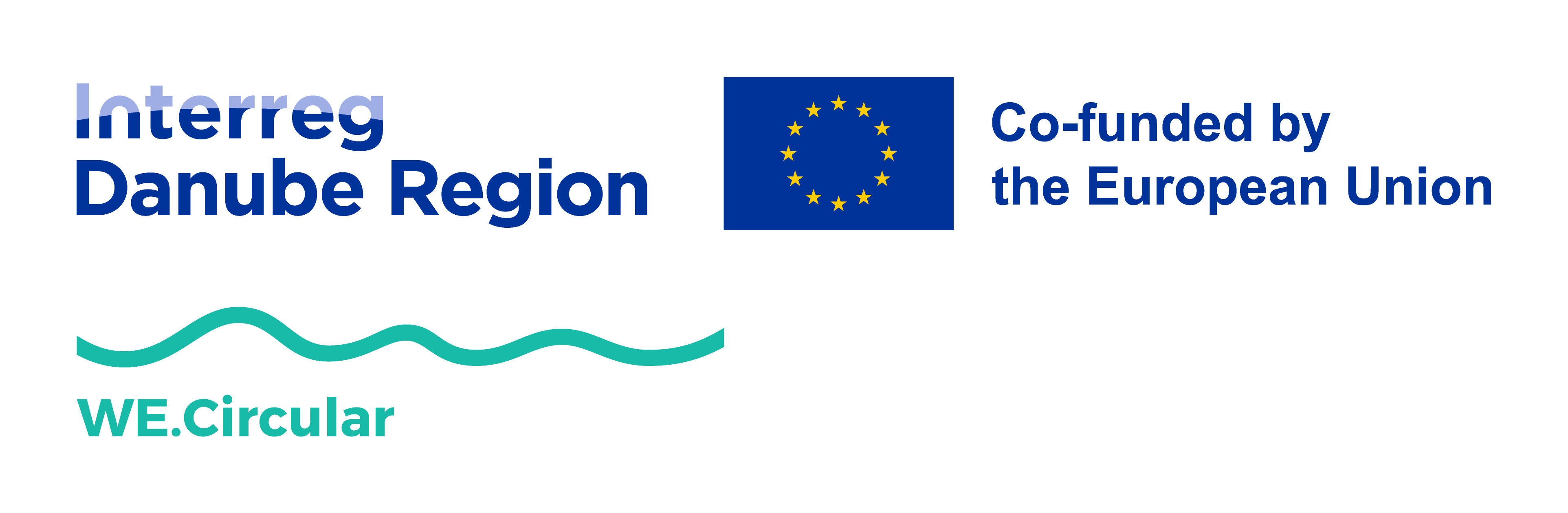 Interreg Danube Region, spolufinancováno Evropskou unií, projekt WE.Circular